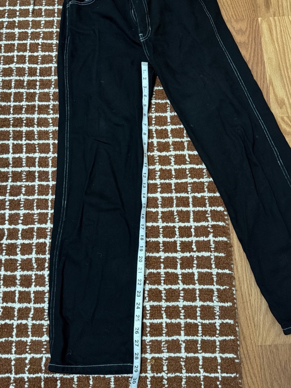 Reformation Cowboy Black High-Rise Jeans with White Contrast Stitching - Picture 6 of 6